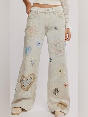 Free People We the Free Illusion Printed Jeans